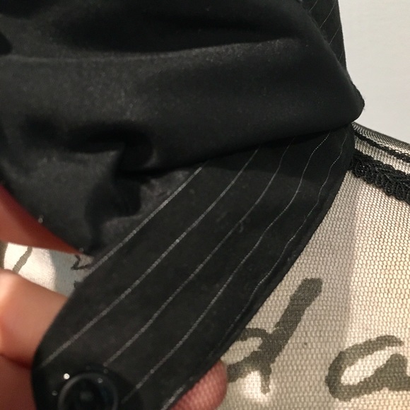 Hale Bob Sheer Black Button-Down Top - Picture 15 of 16